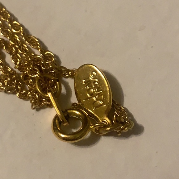 Vintage Joan Rivers Crystal Fidget Spin Gold Tone Necklace - Picture 9 of 12